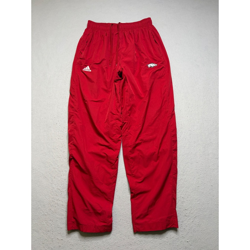 Adidas Track Pants Mens Small‎ Red Arkansas Razorbacks Y2K Wind Pants Mesh Lined